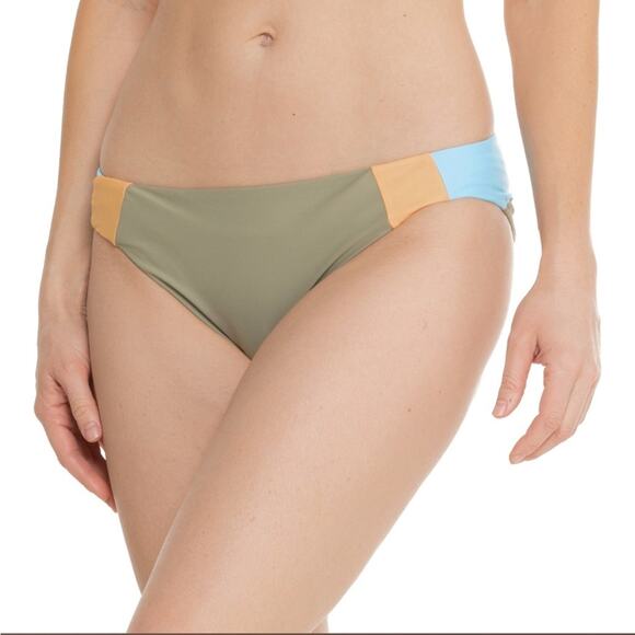 Prana Tulum Bikini Bottom Sweet Agave Color Block green orange blue - Picture 1 of 3